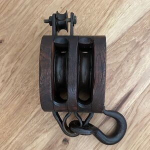 Vintage Wooden Pulley Block